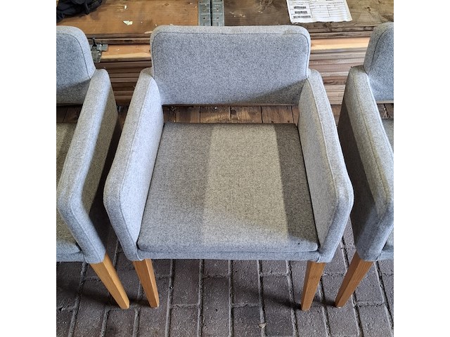 4x eetkamerstoel, sateliet, grijs - afbeelding 8 van  10