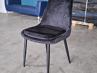 4x eetkamerstoel, velvet, zwart, 2026 - afbeelding 1 van  6