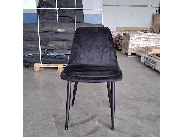 4x eetkamerstoel, velvet, zwart, 2026 - afbeelding 2 van  6