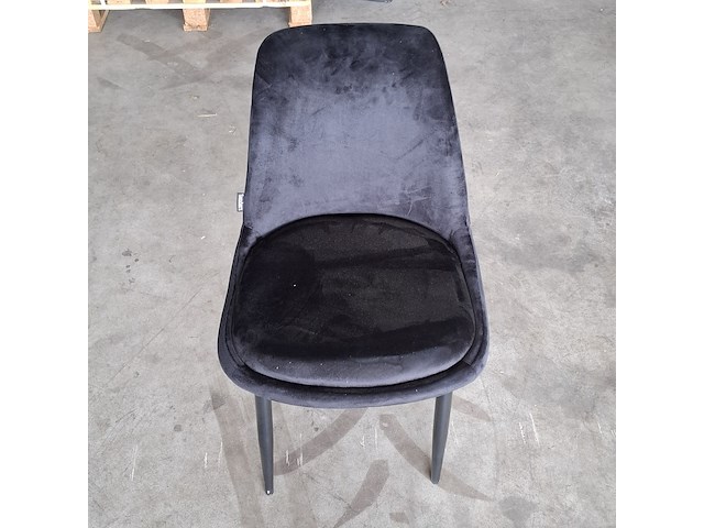 4x eetkamerstoel, velvet, zwart, 2026 - afbeelding 3 van  6