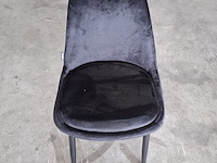 4x eetkamerstoel, velvet, zwart, 2026 - afbeelding 3 van  6