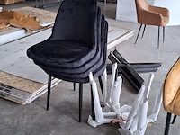 4x eetkamerstoel, velvet, zwart, 2026 - afbeelding 4 van  6