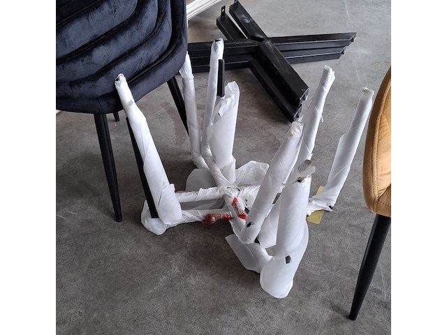 4x eetkamerstoel, velvet, zwart, 2026 - afbeelding 5 van  6