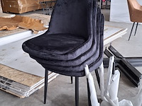 4x eetkamerstoel, velvet, zwart, 2026 - afbeelding 6 van  6