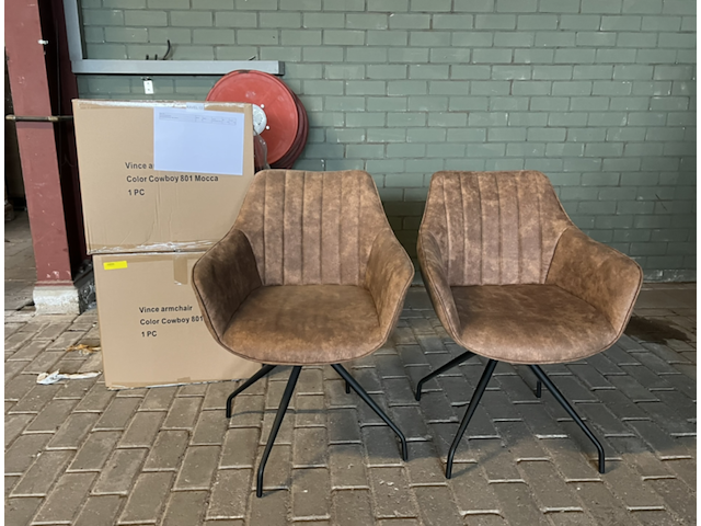 4x eetkamerstoel, white label living , brody - afbeelding 2 van  4