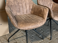 4x eetkamerstoel, white label living , brody - afbeelding 3 van  4