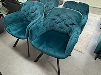 4x eetkamerstoel woood, elaine, deep sea - afbeelding 1 van  4