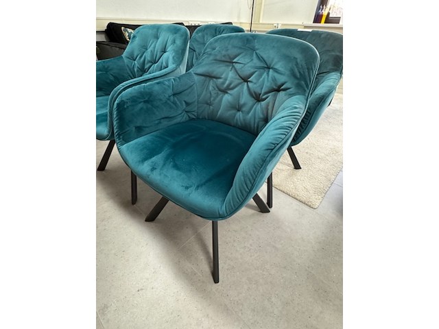 4x eetkamerstoel woood, elaine, deep sea - afbeelding 2 van  4