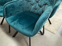 4x eetkamerstoel woood, elaine, deep sea - afbeelding 2 van  4