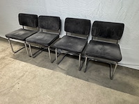 4x eetkamerstoel zuiver, ridge rib, grijs - afbeelding 2 van  3