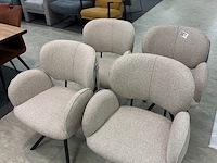 4x eetkamerstoelen bella, geweven, beige - afbeelding 1 van  7