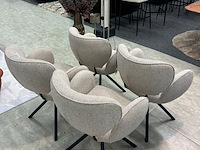 4x eetkamerstoelen bella, geweven, beige - afbeelding 3 van  7