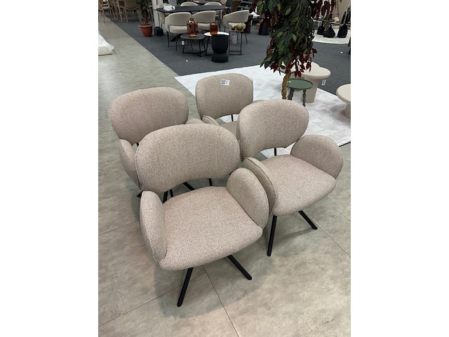 4x eetkamerstoelen bella, geweven, beige - afbeelding 7 van  7
