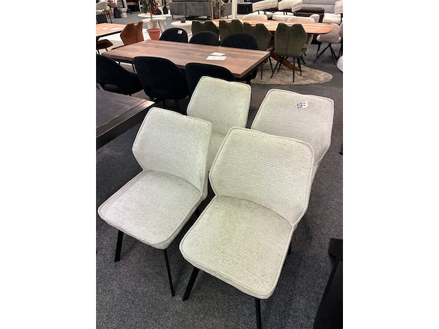4x eetkamerstoelen janis, geweven, beige - afbeelding 1 van  5