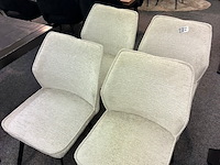 4x eetkamerstoelen janis, geweven, beige - afbeelding 1 van  5