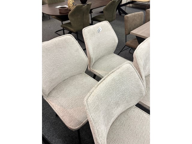 4x eetkamerstoelen janis, geweven, beige - afbeelding 3 van  5