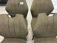 4x eetkamerstoelen jonas, microvezel, groen - afbeelding 2 van  8