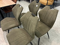 4x eetkamerstoelen jonas, microvezel, groen - afbeelding 3 van  8