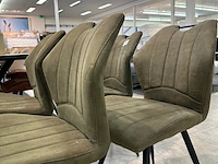 4x eetkamerstoelen jonas, microvezel, groen - afbeelding 4 van  8