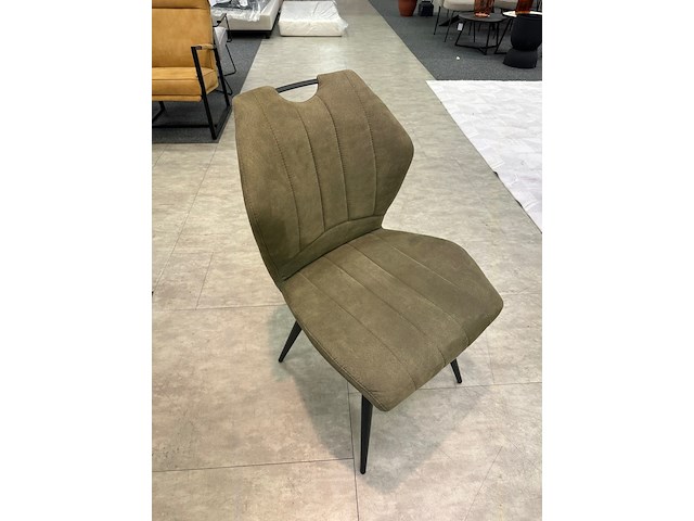 4x eetkamerstoelen jonas, microvezel, groen - afbeelding 5 van  8