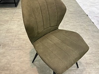 4x eetkamerstoelen jonas, microvezel, groen - afbeelding 5 van  8