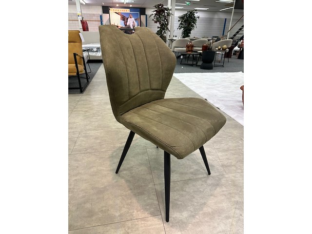 4x eetkamerstoelen jonas, microvezel, groen - afbeelding 6 van  8