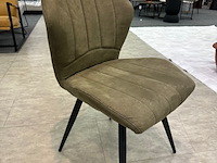 4x eetkamerstoelen jonas, microvezel, groen - afbeelding 6 van  8