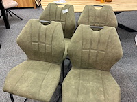 4x eetkamerstoelen pieter, microvezel, groen - afbeelding 1 van  6