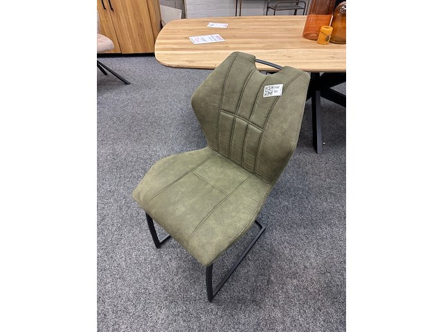 4x eetkamerstoelen pieter, microvezel, groen - afbeelding 5 van  6