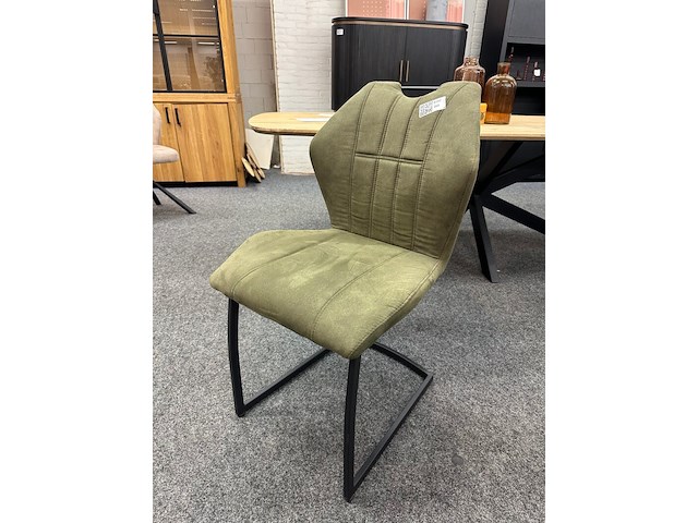 4x eetkamerstoelen pieter, microvezel, groen - afbeelding 6 van  6