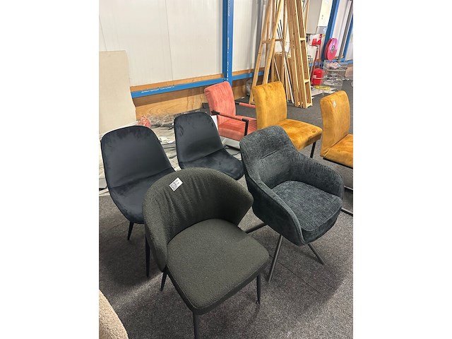 4x eetkamerstoelen, zwart - afbeelding 1 van  8
