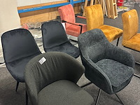 4x eetkamerstoelen, zwart - afbeelding 1 van  8