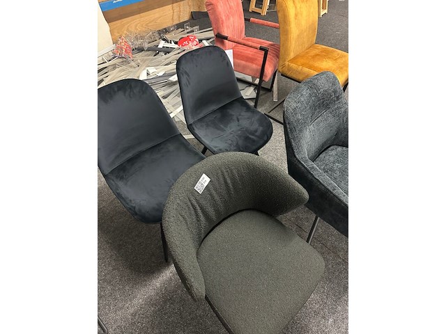 4x eetkamerstoelen, zwart - afbeelding 2 van  8