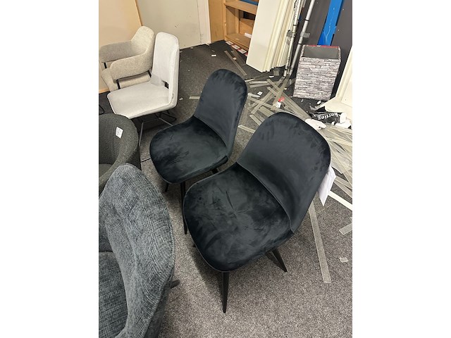 4x eetkamerstoelen, zwart - afbeelding 6 van  8