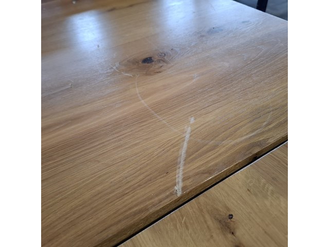 4x eiken horeca/ kantine tafels - afbeelding 2 van  10