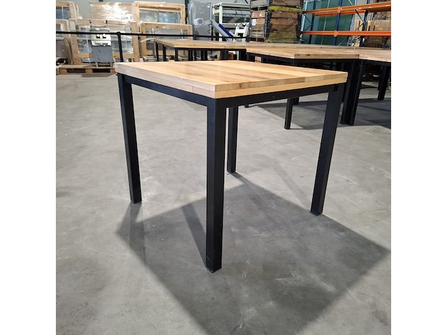 4x eiken horeca/ kantine tafels - afbeelding 4 van  10