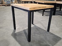 4x eiken horeca/ kantine tafels - afbeelding 4 van  10
