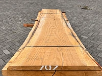 4x eiken stam gezaagd, 80x770mm, lengte 235cm