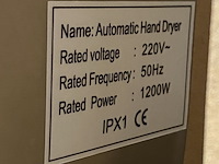 4x elektrische handendrogers 1200 watt - afbeelding 4 van  5