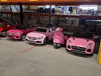 4x elektrische speelauto's voor kinderen, mercedes, roze