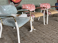 4x fauteuil met armleuning, vanharte, jolien, gouden onderstel - afbeelding 2 van  5