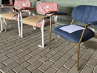 4x fauteuil met armleuning, vanharte, jolien, gouden onderstel - afbeelding 3 van  5