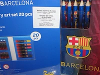 4x fc barcelona stationary art set