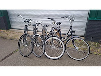 4x fiets dames en heren batavus, gazelle, raleigh