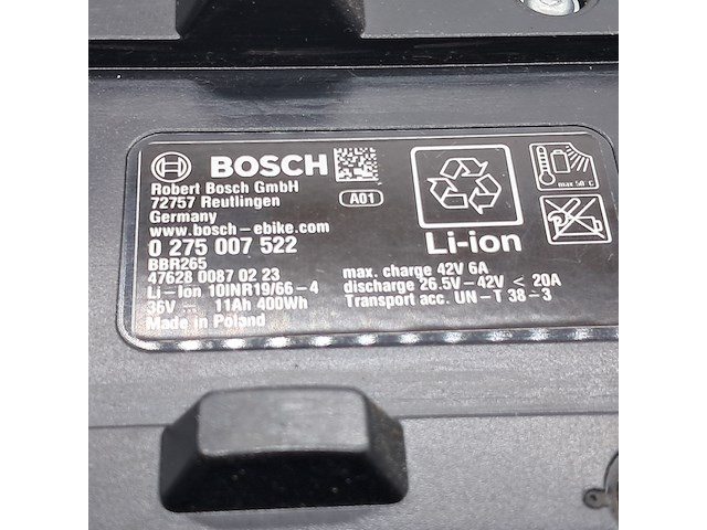 4x fietsaccu, bosch, powerpack 500 0275007522 - afbeelding 13 van  18