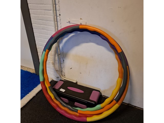 4x fitness hoelahoep met aerobic step - afbeelding 2 van  4