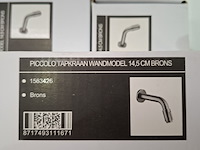 4x fonteinkraan + wastafelplug piccolo/ alterna, inbouw, brons - afbeelding 6 van  7