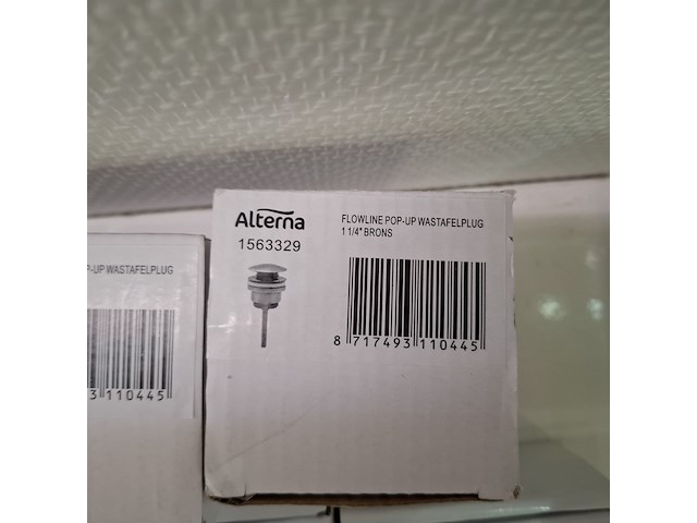 4x fonteinkraan + wastafelplug piccolo/ alterna, inbouw, brons - afbeelding 7 van  7