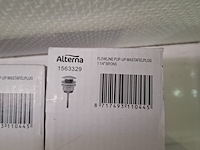 4x fonteinkraan + wastafelplug piccolo/ alterna, inbouw, brons - afbeelding 7 van  7