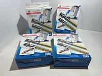 4x gas aansluitset belgische standaard, scanpart, geel, dn12 100 cm
